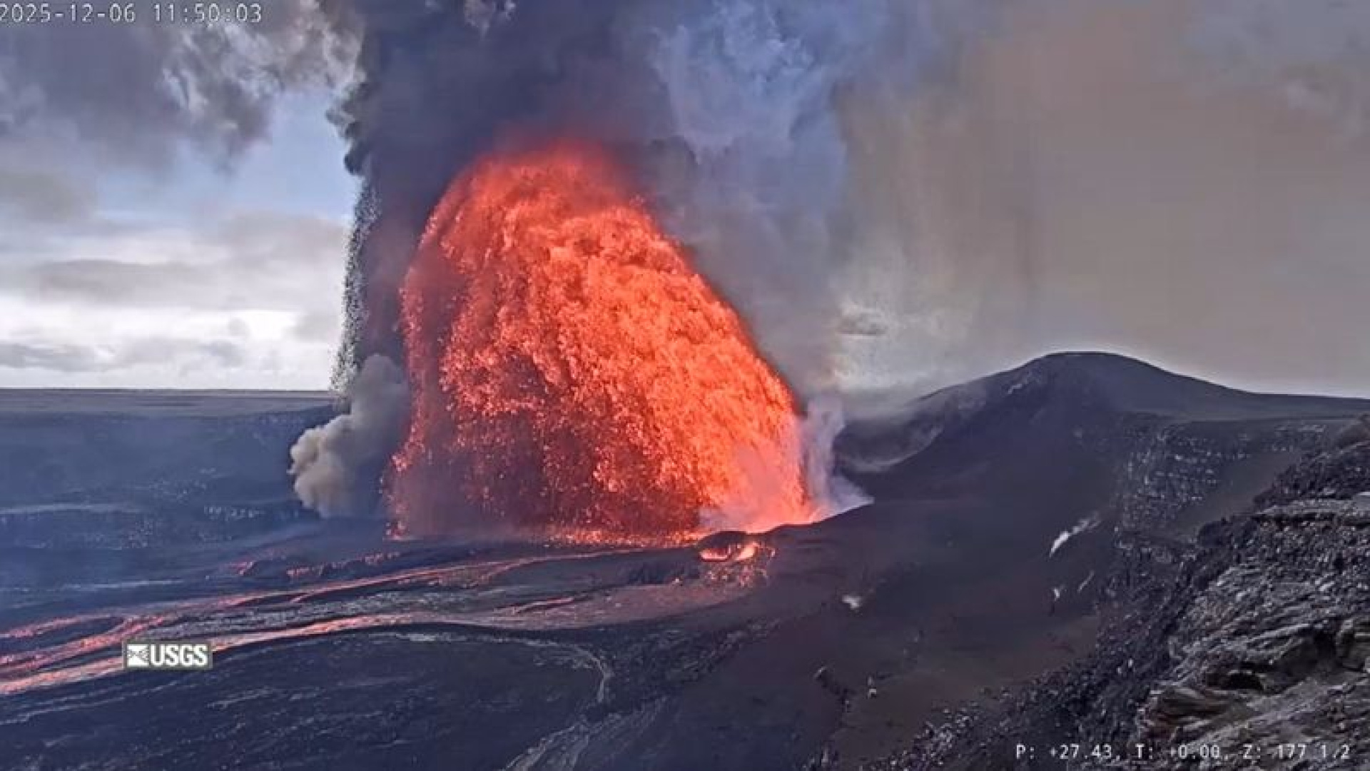 Hawaii'deki Kilauea Yanardağı Yeniden Lav Püskürttü