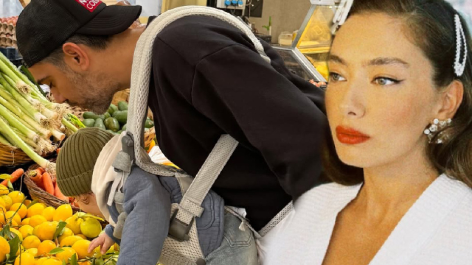 Ünlü çiftin pazar keyfi