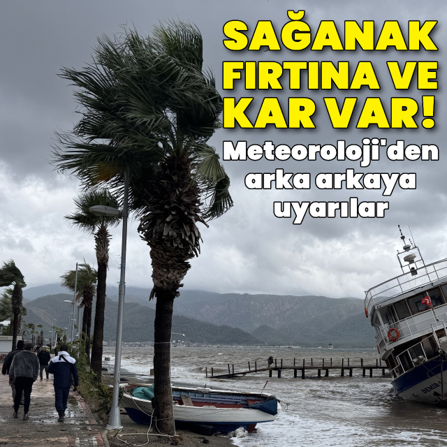 Sağanak yağmur, fırtına ve kar yağışı alarmı