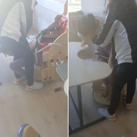 Otizmli çocukları derste iple bağladılar!