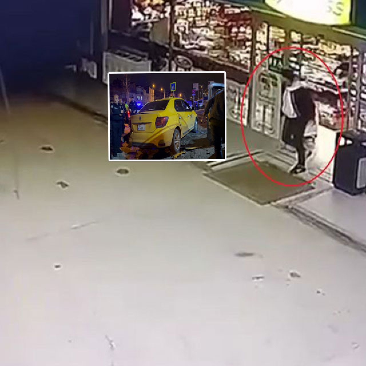 Arkadaşının taksisini çalıp haşat etti! O anlar kamerada!