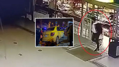 Arkadaşının taksisini çalıp haşat etti! O anlar kamerada!