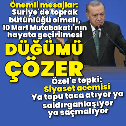 Cumhurbaşkanı Erdoğan'dan açıklamalar