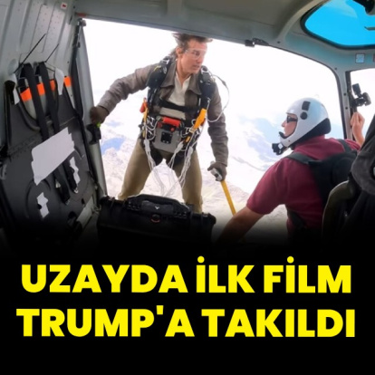 Uzaydaki ilk film Trump'a takıldı