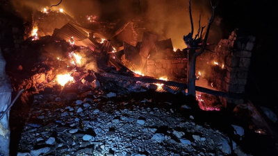 Yanan ev çöktü! Yürek yakan arama!