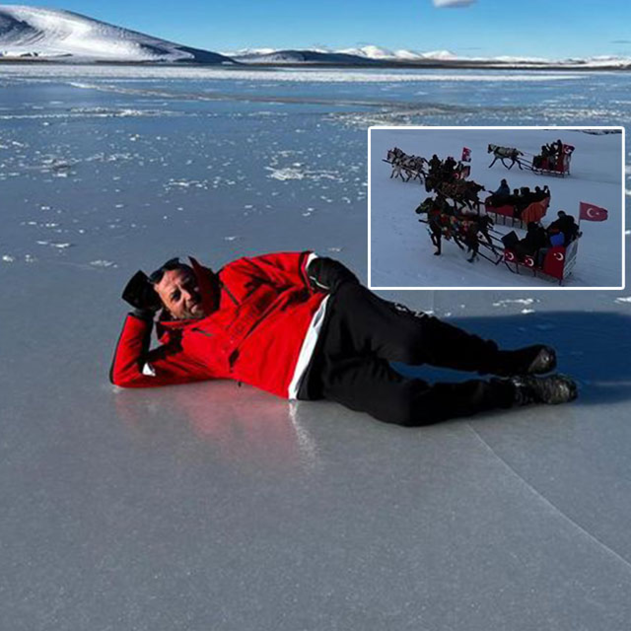 Atlı kızaklar ve kar motorları hazırlandı... Eşsiz güzellik buz tuttu!