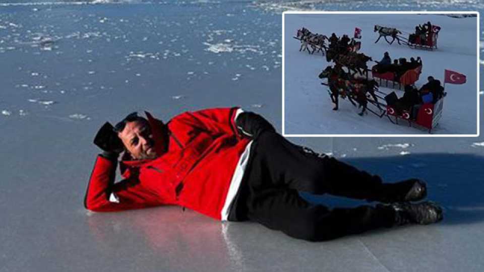 Atlı kızaklar ve kar motorları hazırlandı... Eşsiz güzellik buz tuttu!