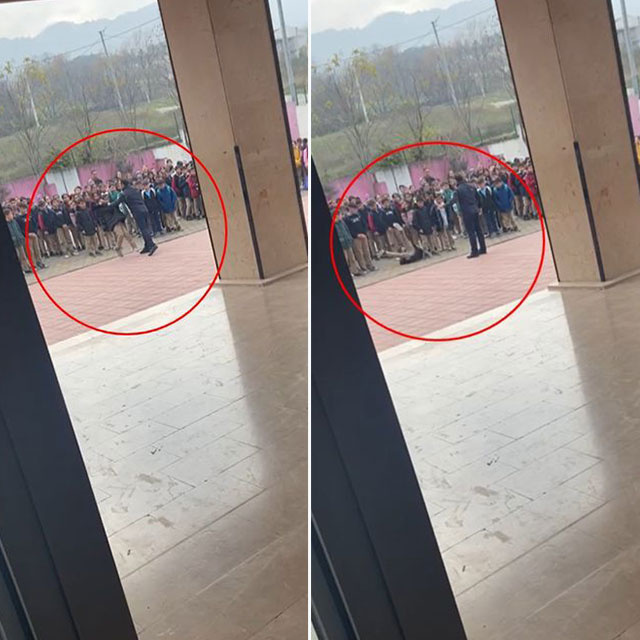 İnceleme başlatıldı! Okul müdürü öğrenciyi yere savurdu!