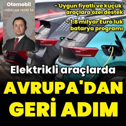 Avrupa'dan elektrikli araçta geri adım