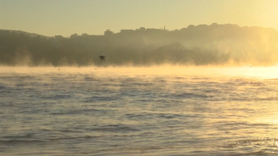 Deniz sıcak, hava soğuk! Boğaz buharlaştı!