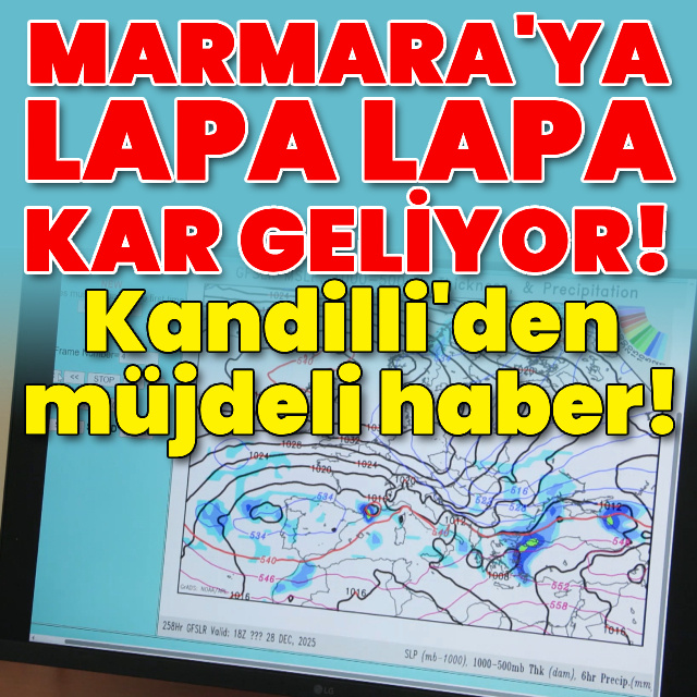 Marmara'ya lapa lapa kar geliyor!