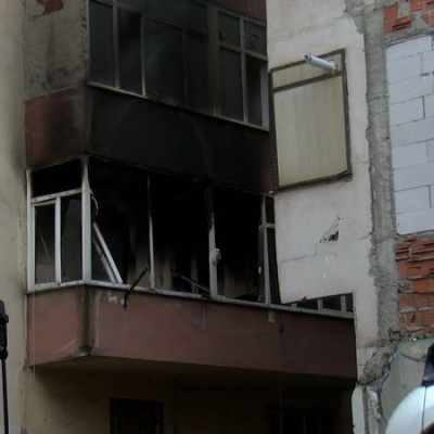 5 katlı binada şüpheli yangın