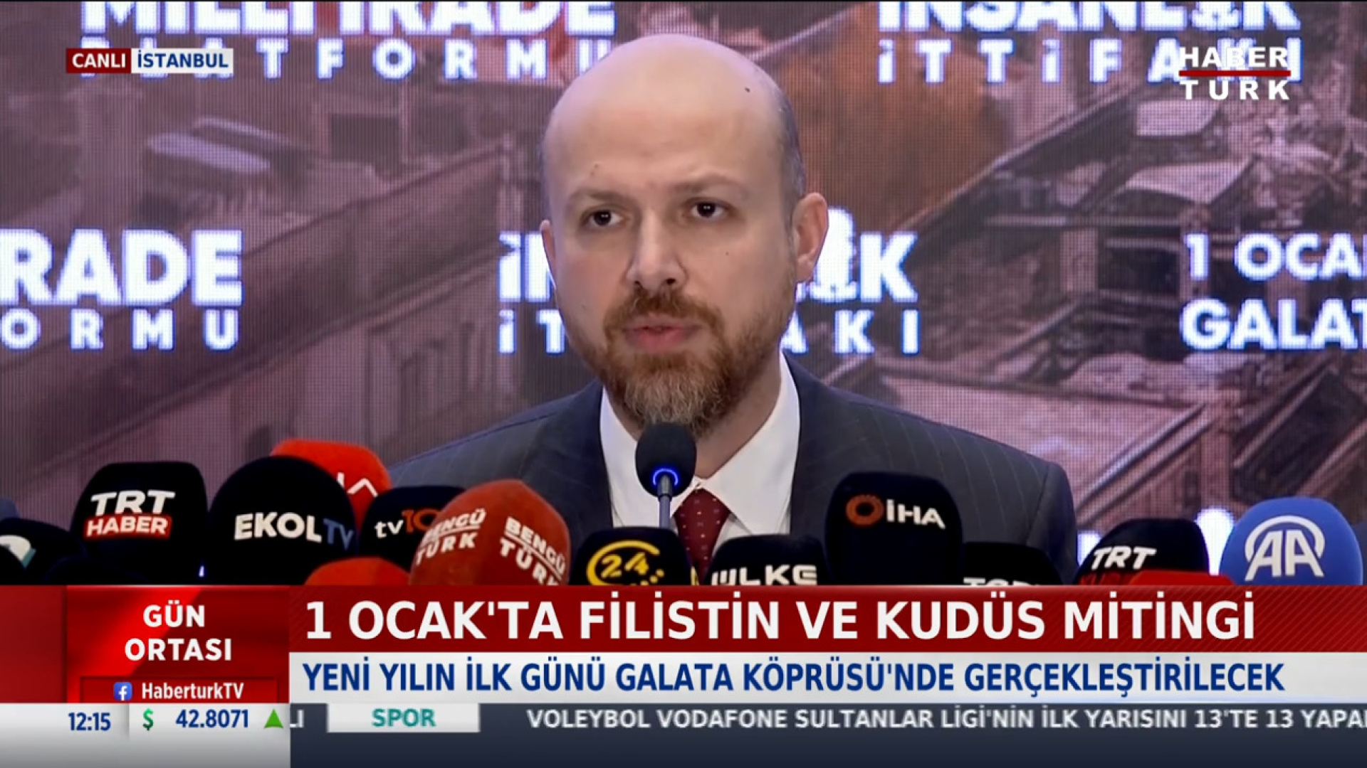 İstanbul'da 1 Ocak Filistin Mitingi: Galata Köprüsü'nde Buluşma Çağrısı