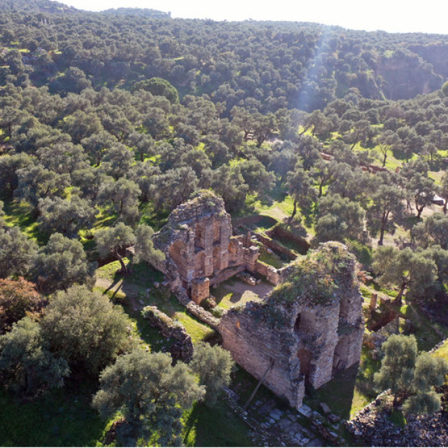 Aydın'da bulundue kütüphaneye giden 1800 yıllık merdiven bulundu