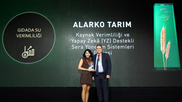 Alarko Tarım Grubu yapay zeka destekli akıllı sera yönetimi projesiyle ödül kazandı