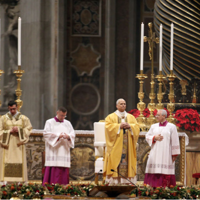 Papa 14. Leo, Vatikan'da ilk kez Noel ayini yönetti