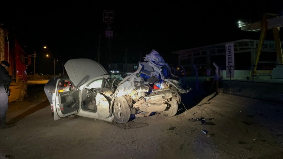 Araç hurda yığınına döndü