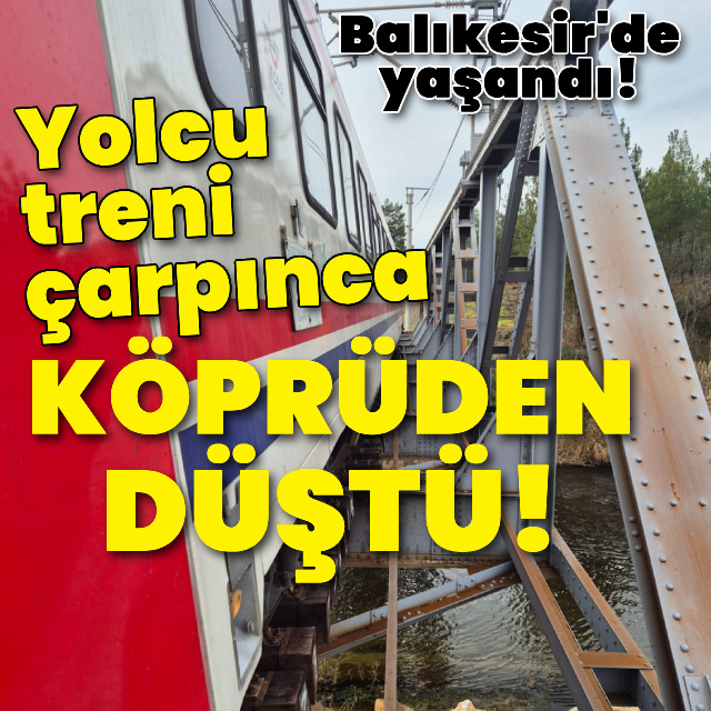 Yolcu treni çarpınca köprüden düştü!