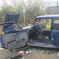 ters yönde giden araca böyle çarptı!