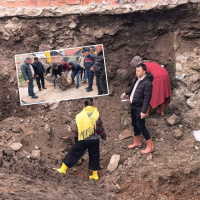 Site inşaatı kazısında çıktı... Mezar ve insan kemikleri!