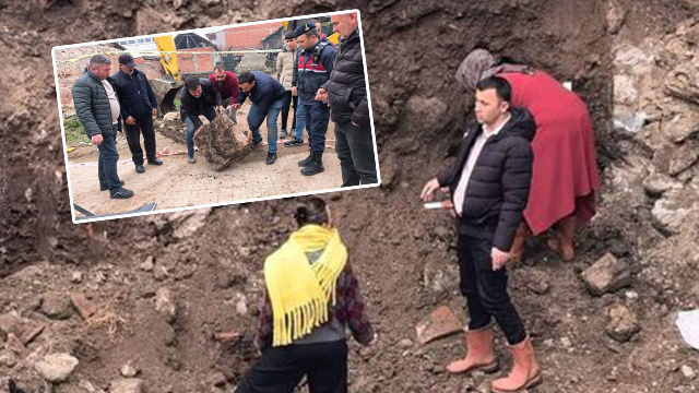 Site inşaatı kazısında çıktı... Mezar ve insan kemikleri!