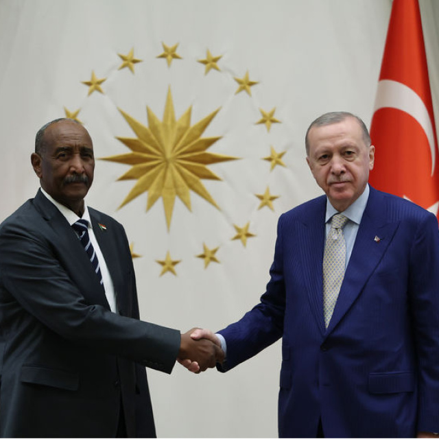 Cumhurbaşkanı Erdoğan, Abdulfettah el-Burhan'la görüştü