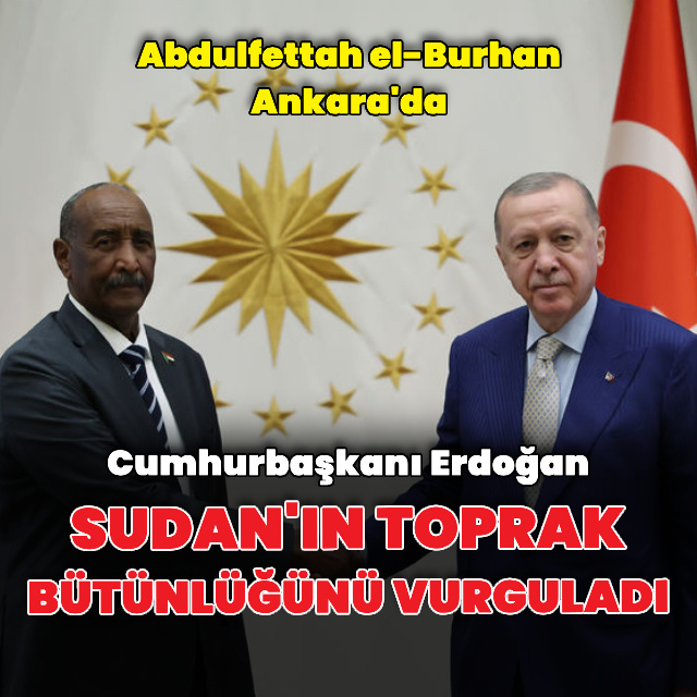 Cumhurbaşkanı Erdoğan, Abdulfettah el-Burhan'la görüştü