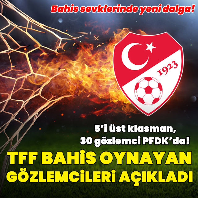 Bahis soruşturmasında 30 gözlemci PFDK'ya sevk edildi!