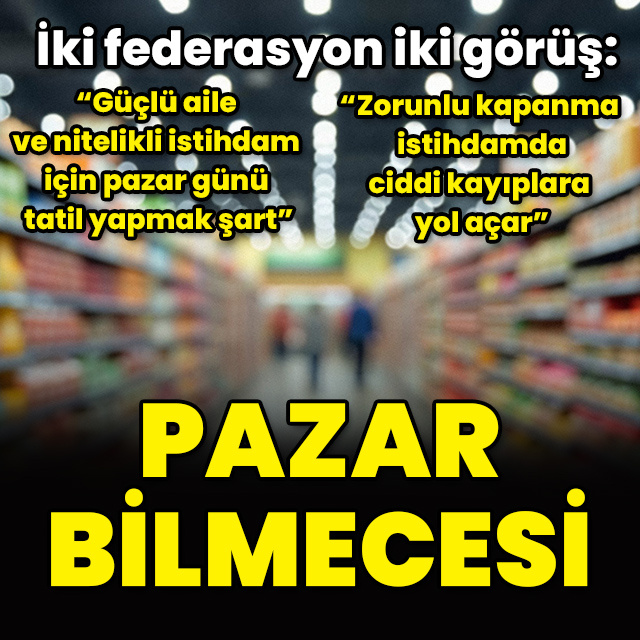 Marketlerin pazar günü kapanmasına itiraz