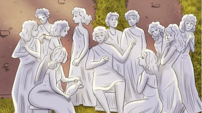 Bu heykellerden birisi aslında insan!