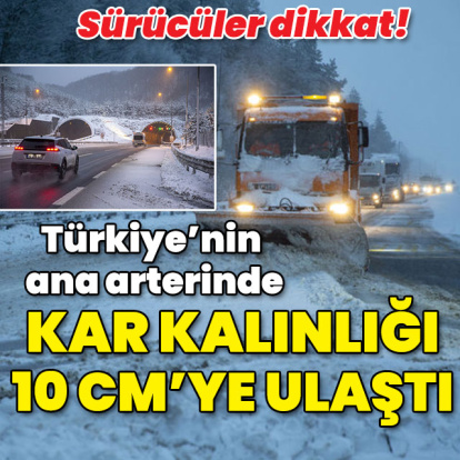 Sürücüler dikkat! Bolu Dağı'nda yoğun kar: 10 santime ulaştı!