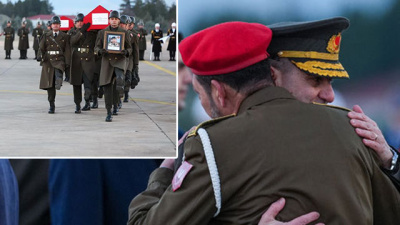 Libya heyetine Başkent'te cenaze töreni