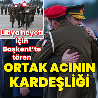 Libya heyetine Başkent'te cenaze töreni