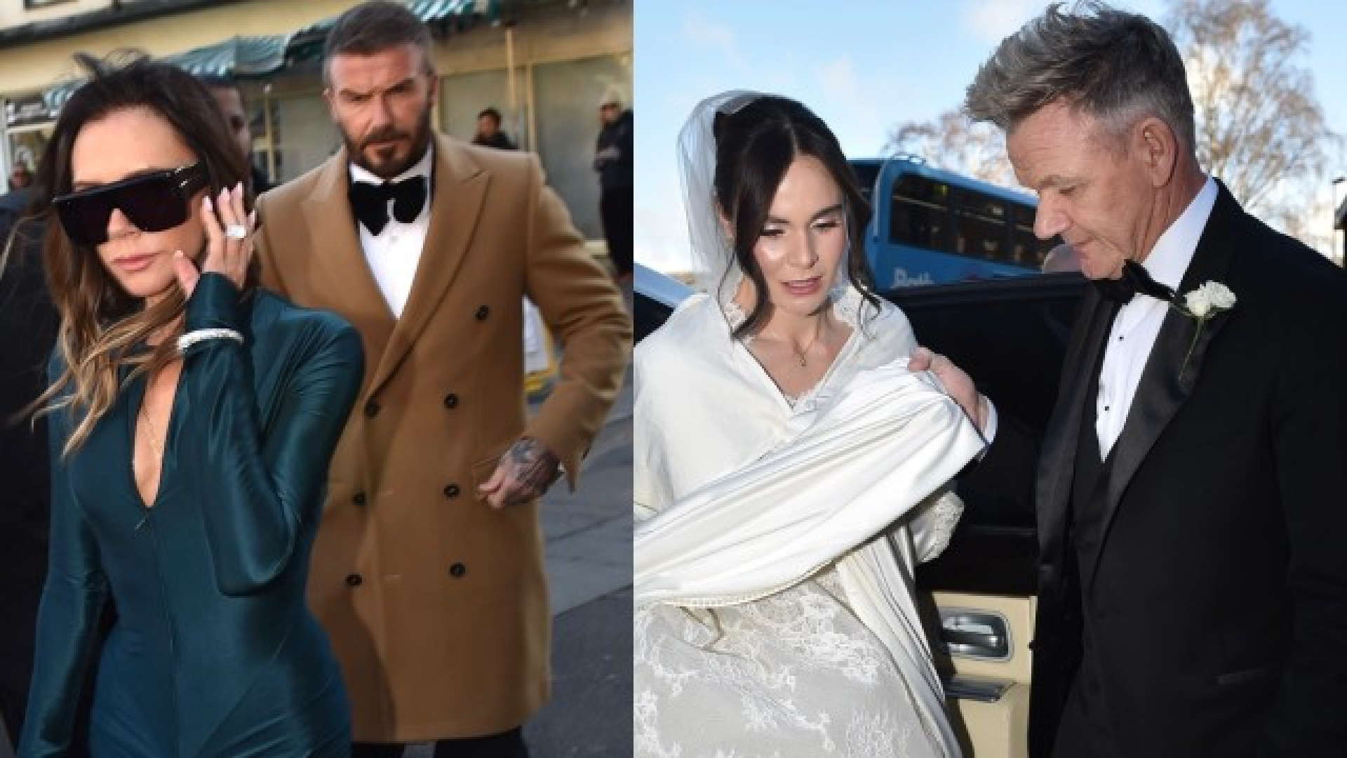 Beckham'lar düğünde: Gordon Ramsay'in kızı ile şampiyon yüzücü Adam Peaty evlendi