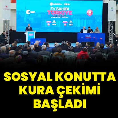 Sosyal konutta kura çekimi başladı