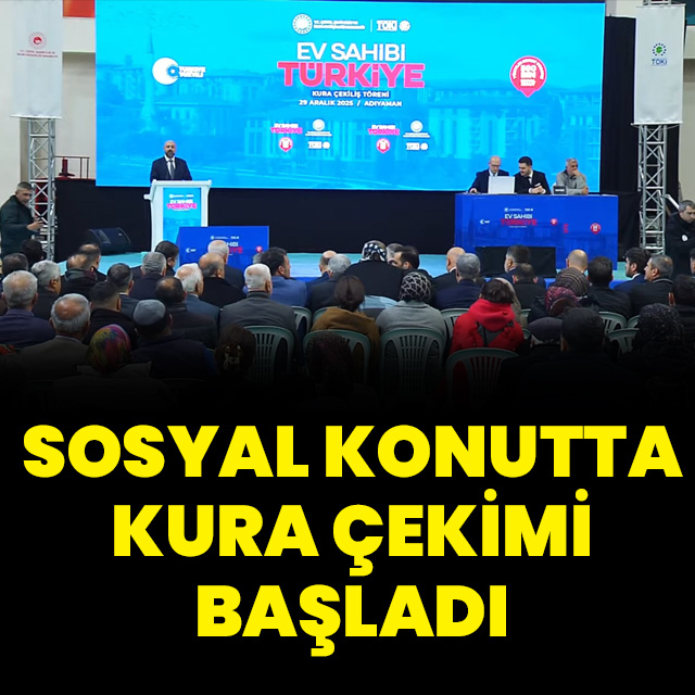 Sosyal konutta kura çekimi başladı