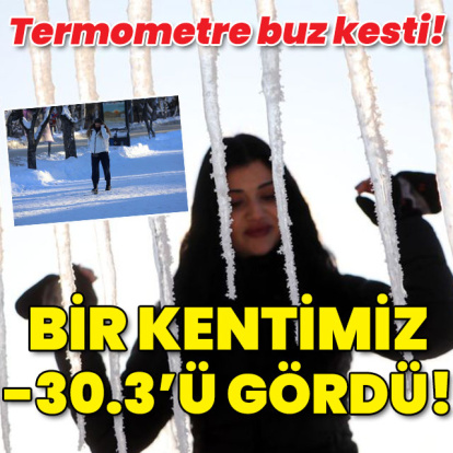 Bir kentte termometre buz kesti: - 30.3!