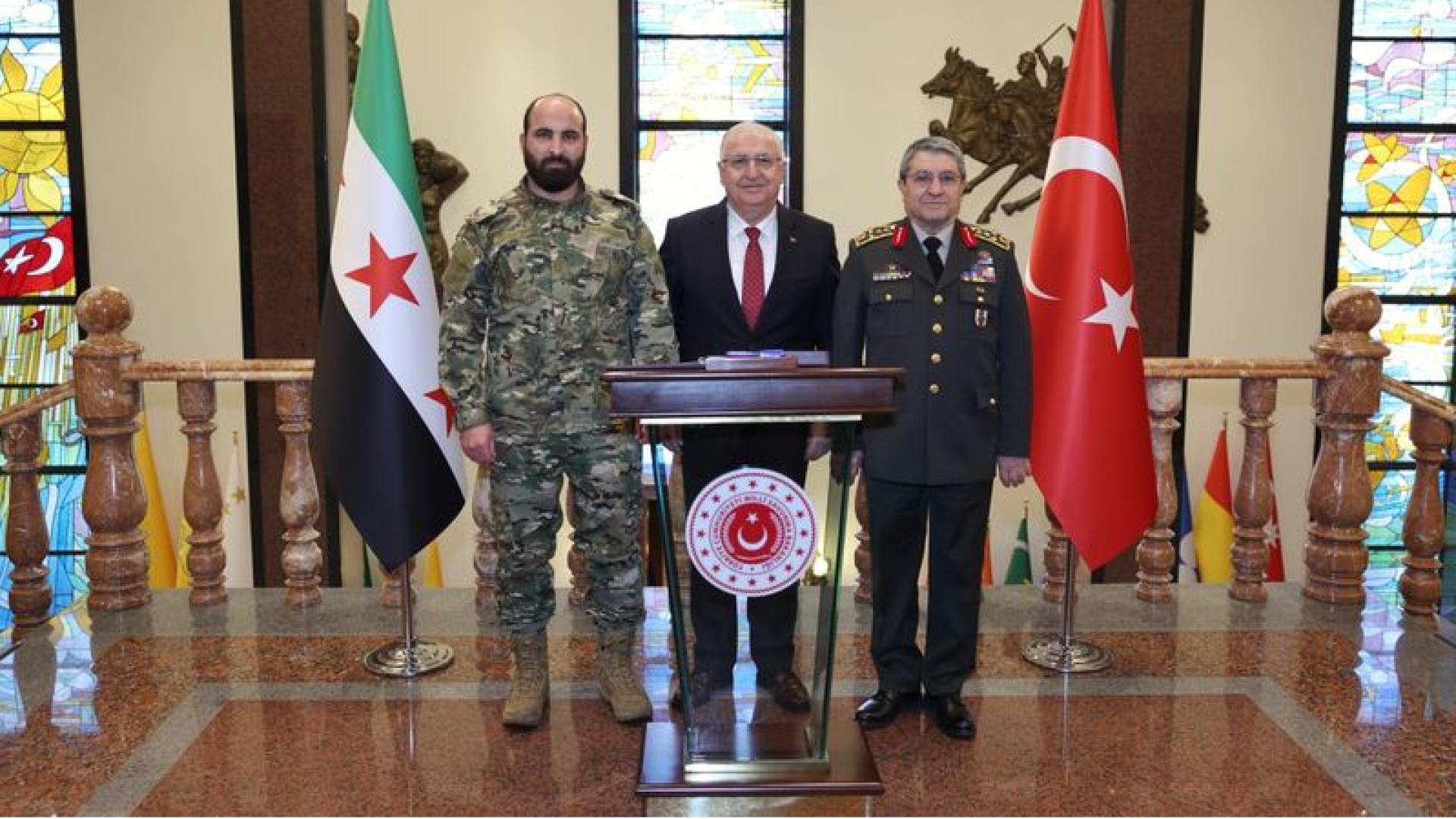 Bakan Güler, Suriye Genelkurmay Başkanı Nasan'ı Ankara'da Kabul Etti