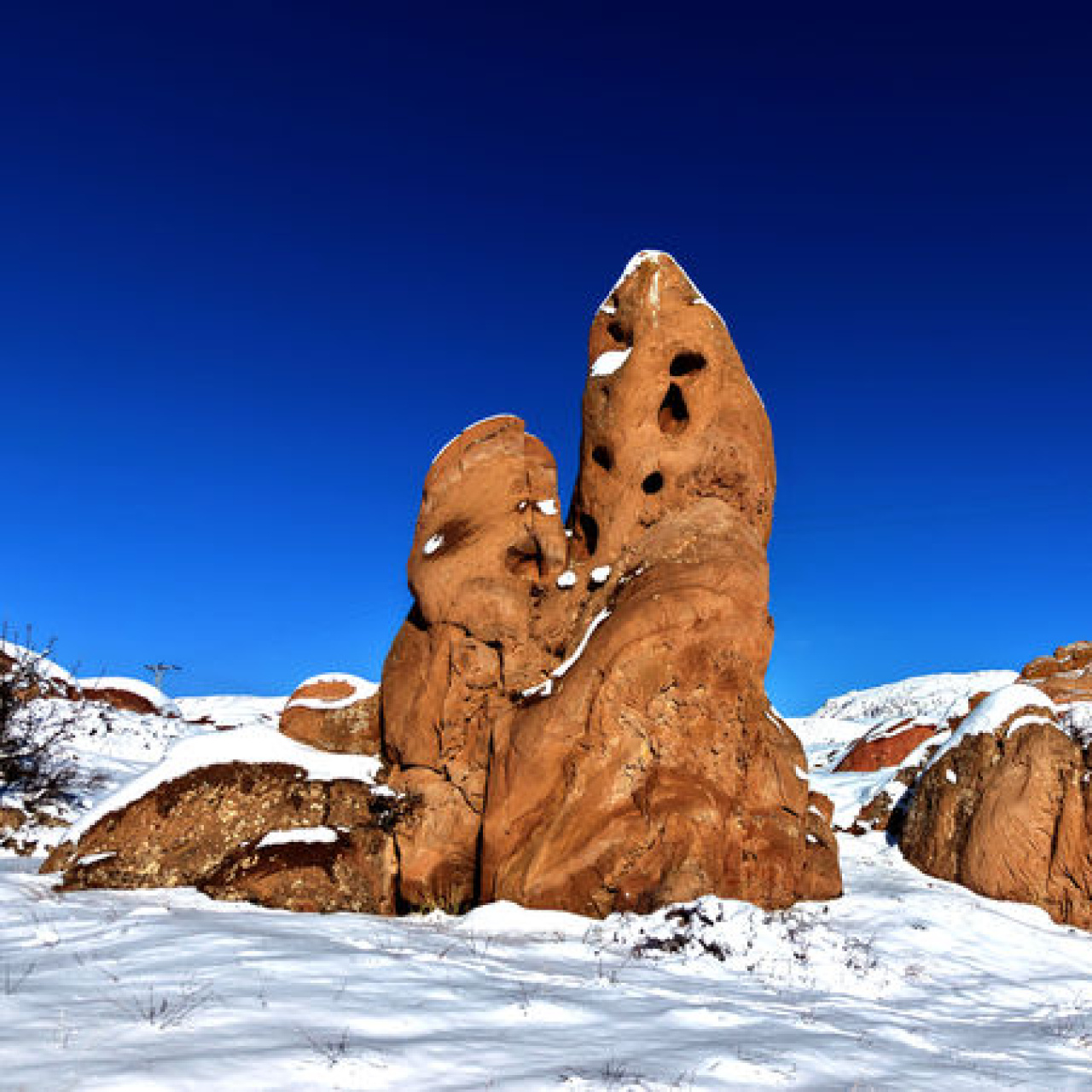 Sivas değil sanki Mars'a kar yağmış gibi!