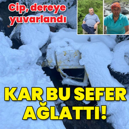 Cip, dereye yuvarlandı... Can kayıpları var! Kar bu sefer ağlattı!