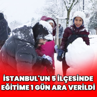 İstanbul'un 5 ilçesinde kar tatili