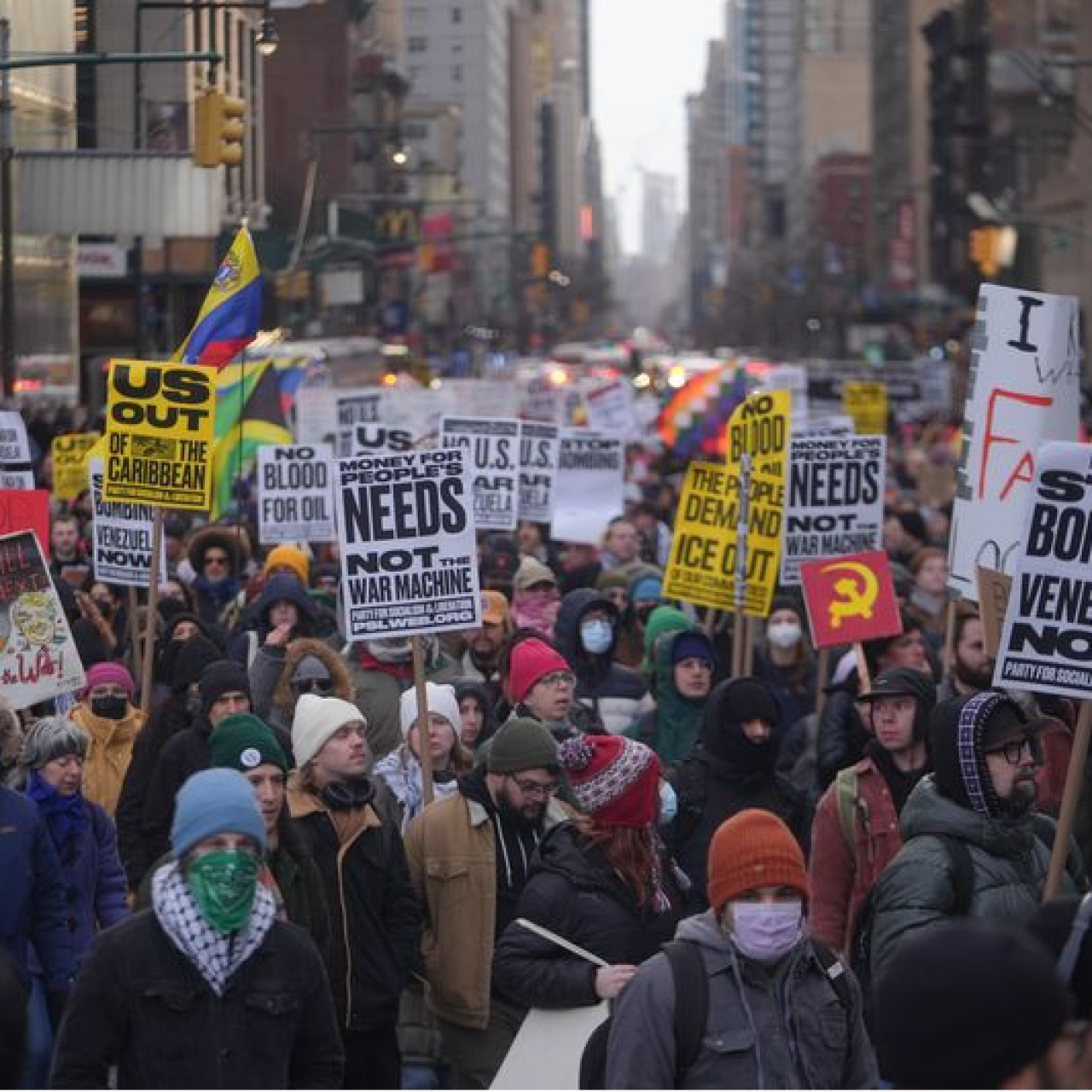 New York'ta Maduro protestosu