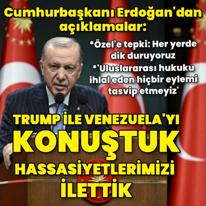 Cumhurbaşkanı Erdoğan: Maduro ve Venezuela halkı milletimizin dostu