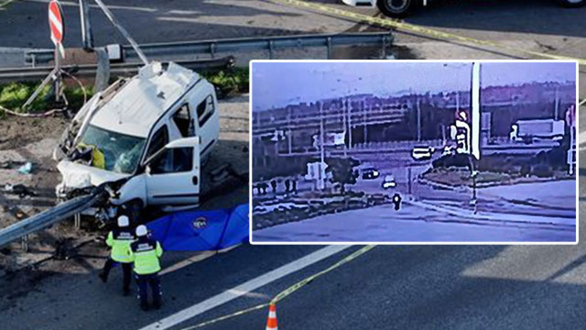 Bariyere ok gibi saplandı! Kahreden kaza kamerada | SON DAKİKA HABERİ | Son dakika haberleri