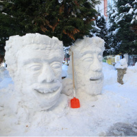 Esnaftan 'heykel' gibi kardan adam!