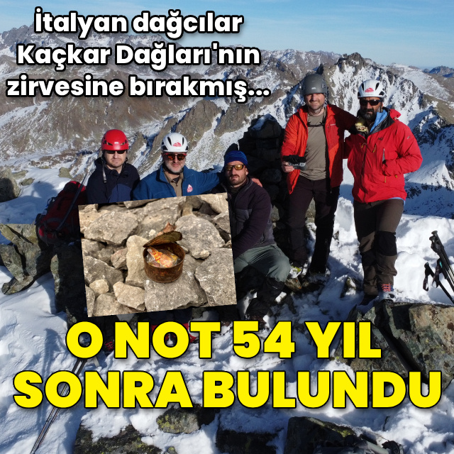 İtalyan dağcıların Kaçkar'lara bırakmış! 54 yıl sonra bulundu