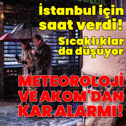 Meteoroloji'den İstanbul için kuvvetli kar alarmı!