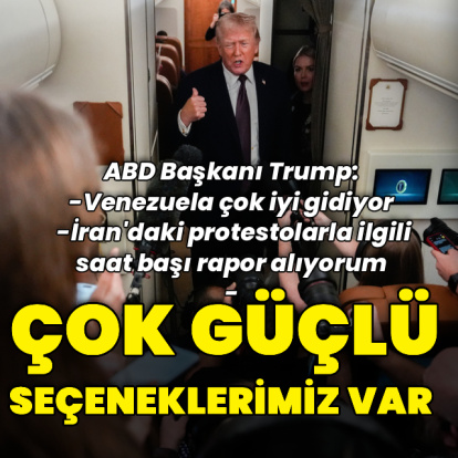 Trump'tan İran'a: Çok güçlü seçeneklerimiz var