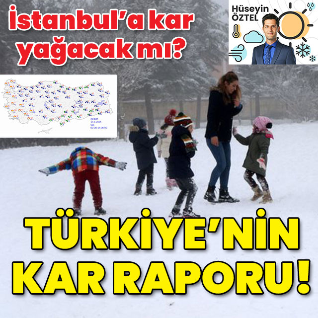 İstanbul'a kar yağacak mı? İşte Türkiye'nin kar raporu...