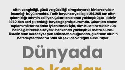 Dünyada ne kadar altın var?